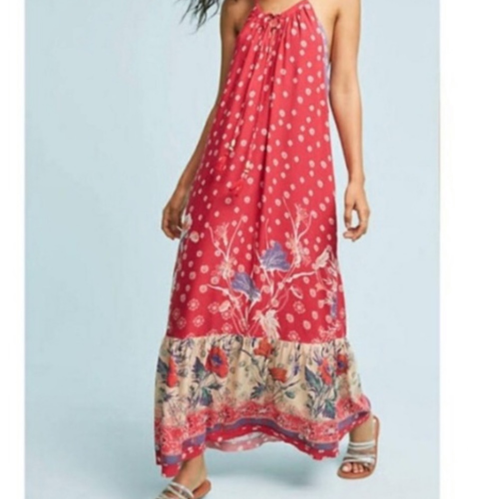 Anthro- Maeve double layer boho dress - size XS